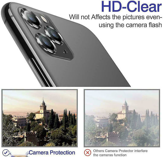 Lens Protector Protecție Cameră Tempered Glass Negru pentru iPhone 11 Pro / 11 Pro Max