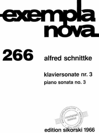 Sikorski Schnittke - Sonata No 3 Παρτιτούρα για Πιάνο