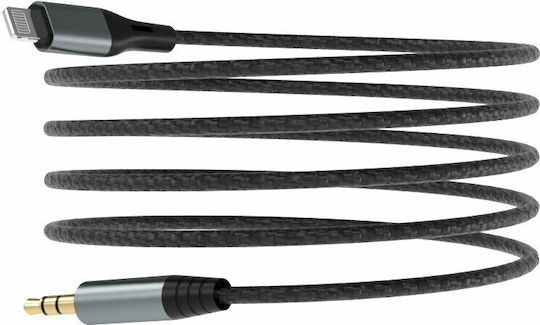 Dudao L11 Pro Braided 3.5mm to Lightning Cable Μαύρο 1m