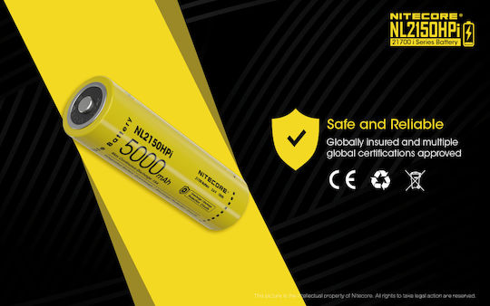 NiteCore NL210HPi Презареждаща батерия 21700 Li-ion 5000mAh 3.6V 1бр