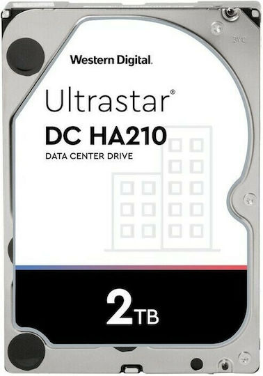 Western Digital Ultrastar DC HA210 2TB HDD Σκληρός Δίσκος 3.5" SATA III 7200rpm με 128MB Cache για Καταγραφικό / NAS / Server HUS722T2TALA604 1W10002