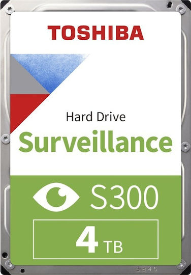Toshiba S300 Surveillance 4TB HDD Hard Drive 3.5" SATA III 5400rpm with 128MB Cache for Recorder HDWT840UZSVA