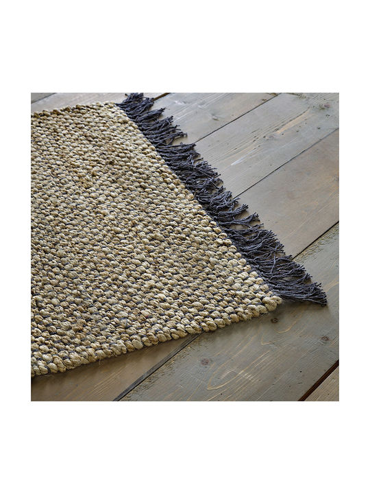 Nima Shaana Summer Rectangular Rug Jute with Fringes Καφέ