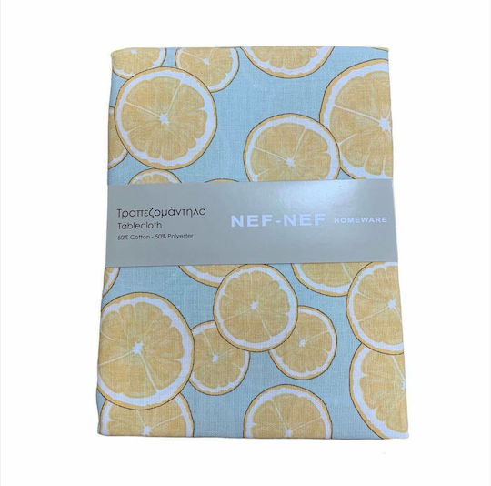 Nef-Nef Homeware Tischtuch Orange Juice Grey / Yellow 140x240cm