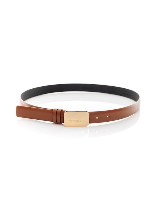 Trussardi Leather Women's Belt Tabac Brown