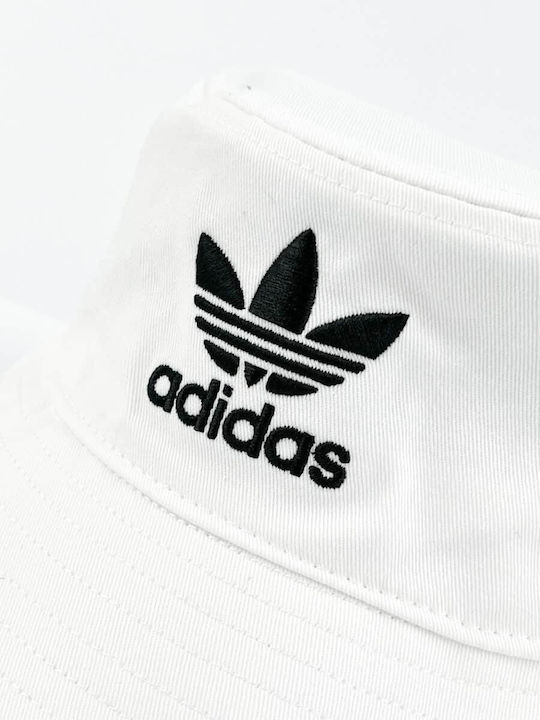 adidas Trefoil Fabric Men's Hat Bucket Style White