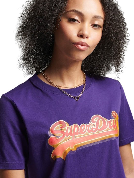 Superdry Vintage Vl Damen T-shirt Lila