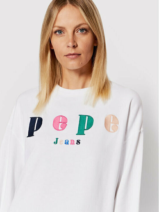 Peg Дамски Суитшърт Бял