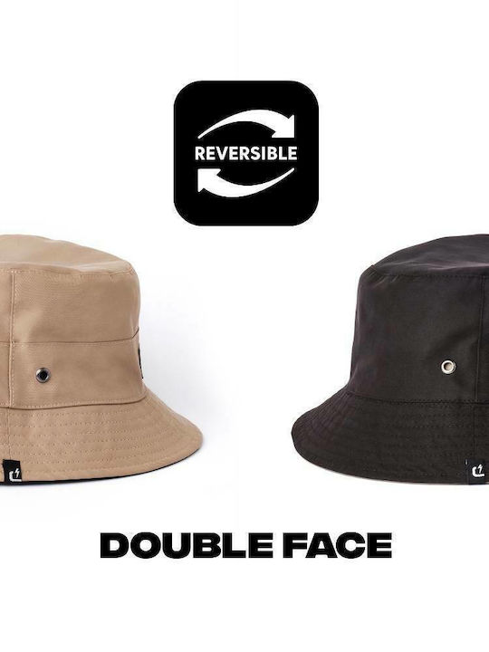 Emerson Fabric Men's Hat Bucket Style Black / Beige