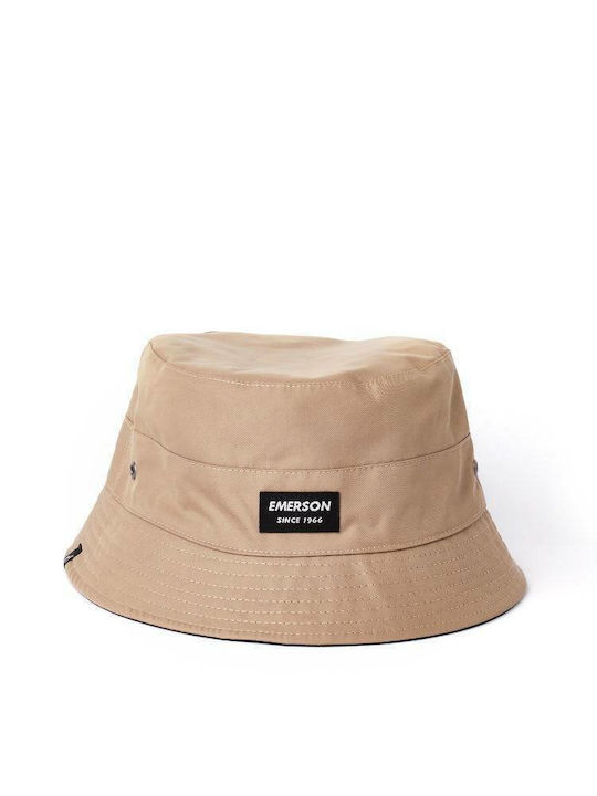 Emerson Fabric Men's Hat Bucket Style Black / Beige