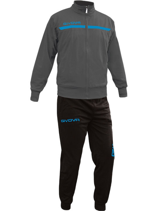 Tuta One Football Tracksuit Glossy with Elastic Gray