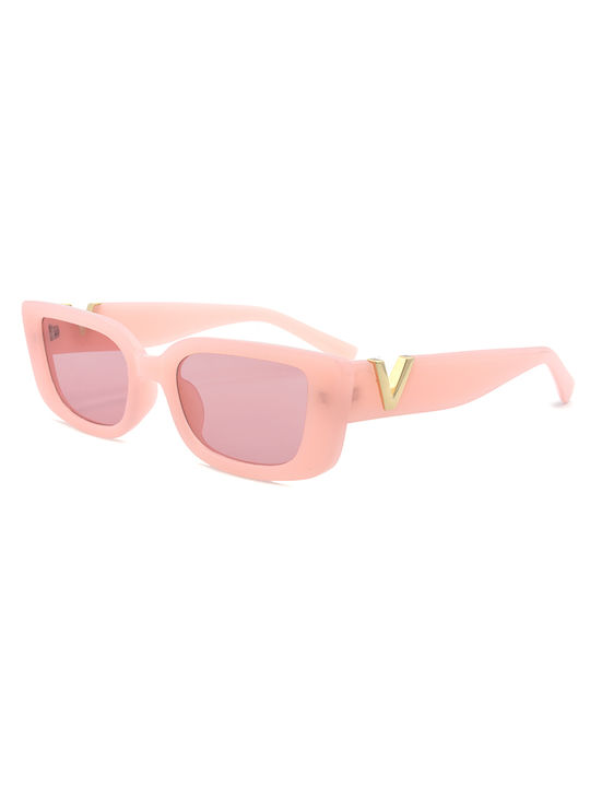 Awear Irene Women's Sunglasses with Pink Acetate Frame and Pink Lenses Pink