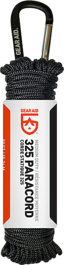 Gear Aid 325 Paracord Medium Duty Σχοινί Επιβίωσης Μαύρο 15m