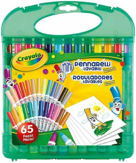 Crayola Washable Markers Case Lavabili Markere de Desen Set 65buc