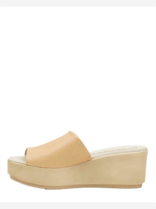 Дамски кожени платформи ZAKRO COLLECTION P9140/2083 BEIGE BEZ