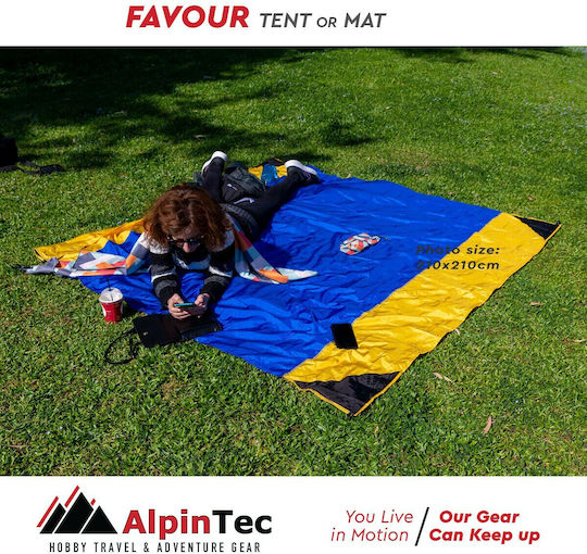 AlpinPro Favour Single Beach Mat Yellow 180x100cm