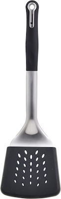 Kitchen Spatula Slotted Silicone Μαύρη 34.3cm