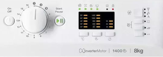 Indesit MTWA 81484 W EU Πλυντήριο Ρούχων 8kg 1400 Στροφών Inverter Motor F164516