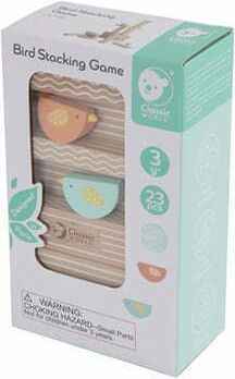 Classic World Jucărie de Stivuire Bird Stacking Game din Lemn pentru 36++ Luni