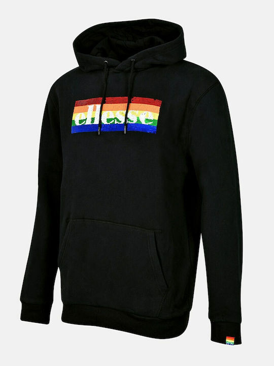 Rainbow Amora Sweatshirt with Hood Black