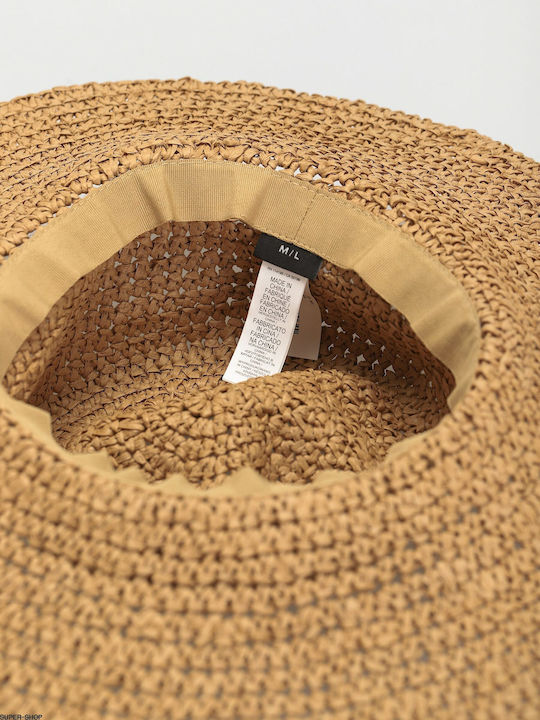 Roxy Wicker Women's Floppy Hat Fun In Acapulco Beige
