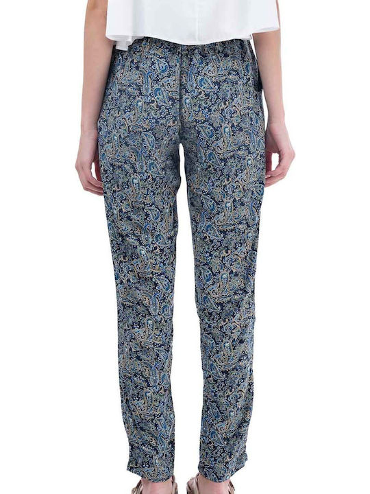 Vero Moda Femeiesc Talie înaltă Tesatura Pantaloni cu Elastic Albastru