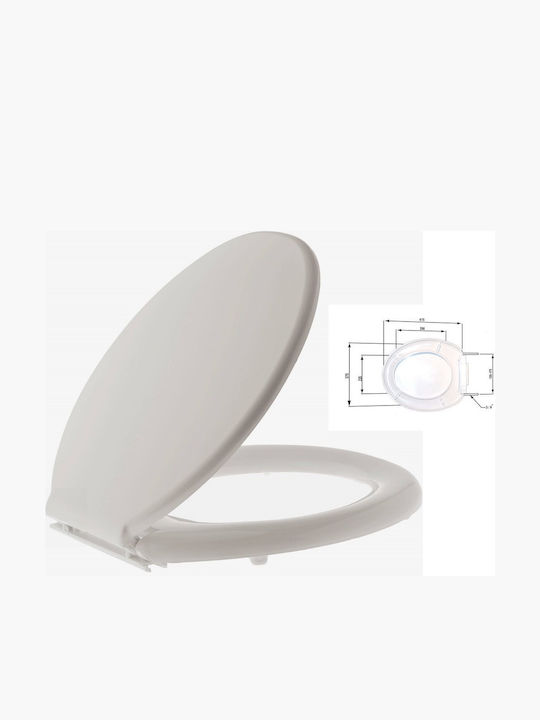 Lamaplast Toilettenbrille Kunststoff 41.5x37cm Weiß