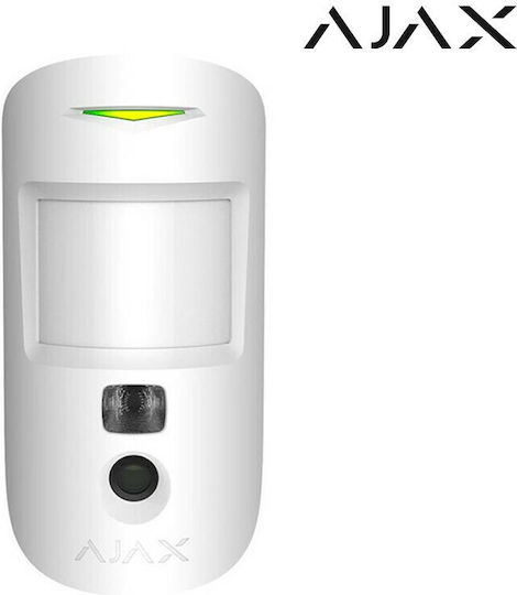 Ajax Systems StarterKit Cam Plus Wireless Alarm System with Motion Detector , Door Sensor , Remote and Hub (Wi-Fi / GSM) White