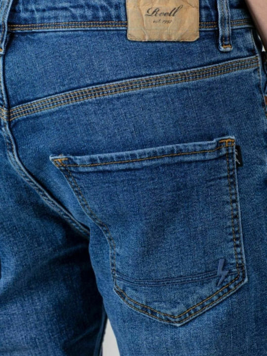 Nova 2 Retro Herren Jeanshose Elastisch Mid Blue