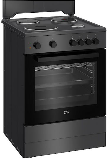 Beko Κουζίνα 72lt με Εμαγιέ Εστίες Π60εκ. Μαύρη