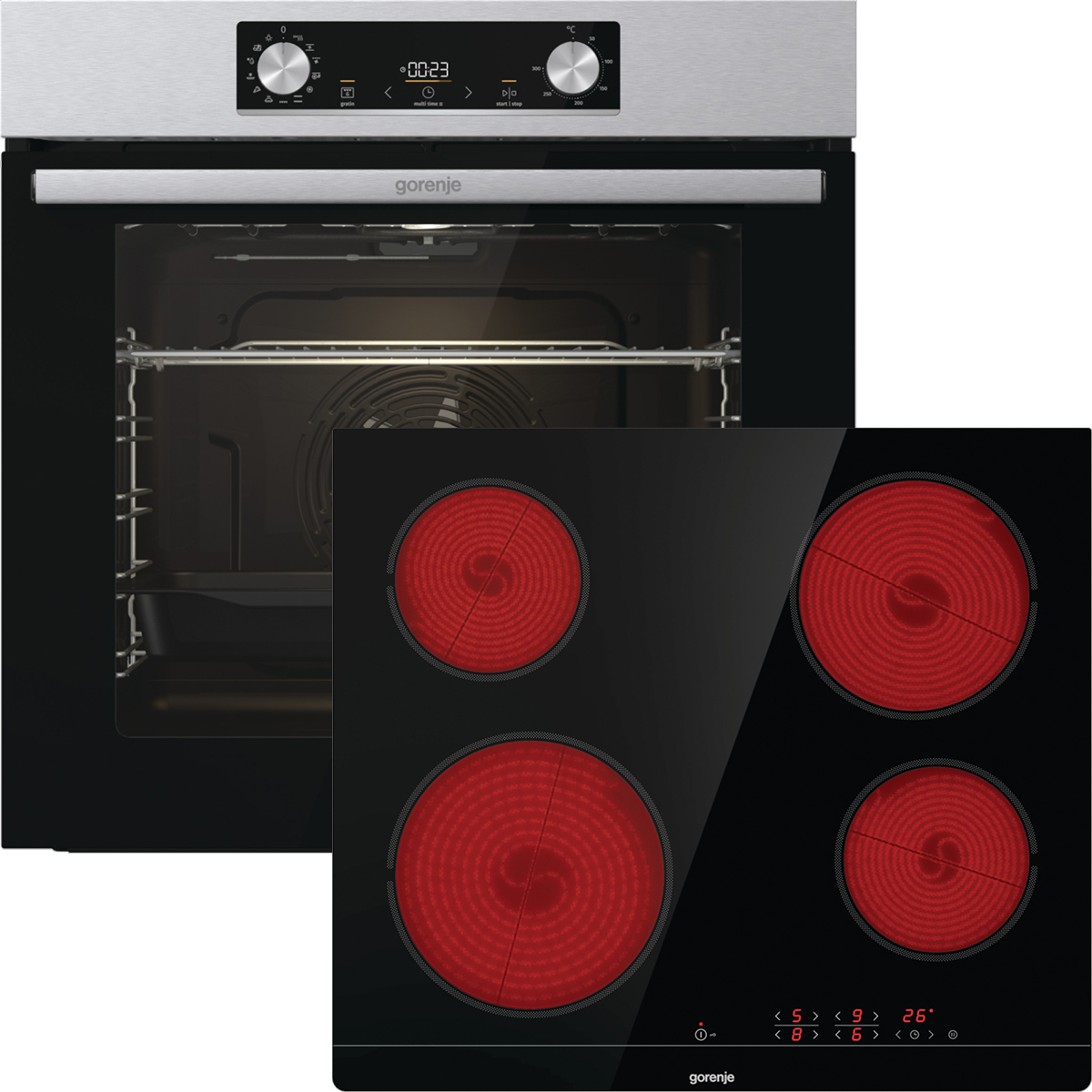 Gorenje BO6737E02X + ECT41SC Φούρνος άνω Πάγκου 77lt με Κεραμικές ...