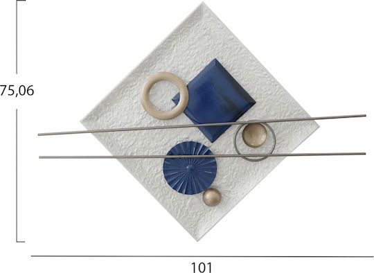 HomeMarkt Geometrisches Wanddekoration Element 101x5.7x75.6cm
