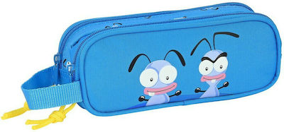 Fabric Pencil Case El Hormiguero with 2 Compartments Blue