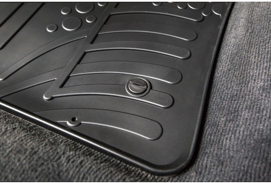 Gledring Set of Front and Rear Mats 4pcs for Ford Ranger 2013+ Black