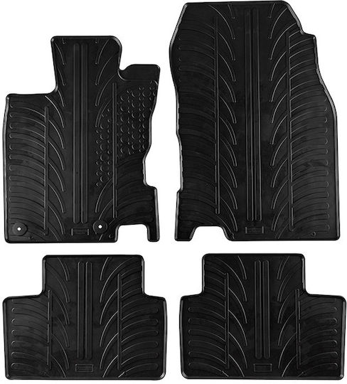 Gledring Set of Front and Rear Mats 4pcs for Renault Kadjar 2015+ Black