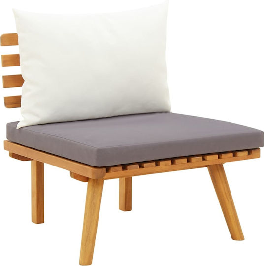 Outdoor Living Room Set 7 Pieces Acacia With Pillows