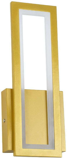 GloboStar Tiara Modern Lamp Wall with Integrated LED and Adjustable White Light Gold 32x32cm