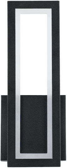 GloboStar Tiara Modern Wall Lamp with Integrated LED and Warm to Cool White Light Black 32x32x32cm