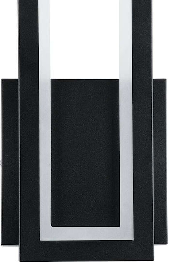 GloboStar Tiara Modern Wall Lamp with Integrated LED and Warm to Cool White Light Black 32x32x32cm