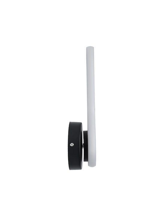 GloboStar Dallas Modern Lamp Wall with Integrated LED and Adjustable White Light Black 32x32cm