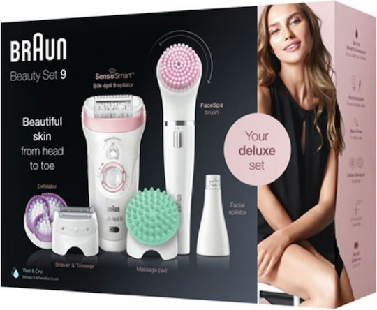 Braun Silk-Epil 9 Σετ Αποτρίχωσης Epilator για Πρόσωπο, Σώμα & Μπικίνι 9-995
