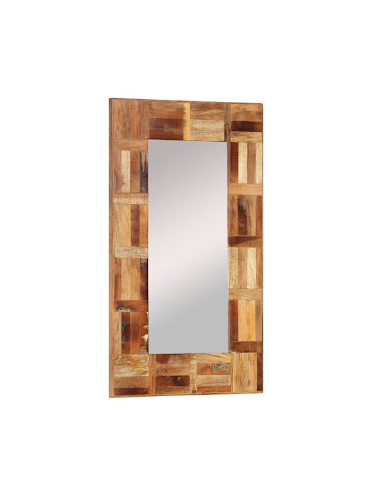 vidaXL Wall Mirror with Multicolour Wooden Frame 80x50cm 1pcs