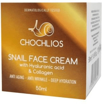 Qure Chochlios fără culoare 24h Anti-îmbătrânire Cremă Pentru Față cu Acid Hialuronic & Colagen 50ml