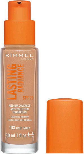 Rimmel Lasting Radiance Anti-Pollution Foundation SPF25 Лилаво/бяло 30мл