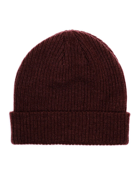 Basehit Beanie Männer Beanie mit Rippstrick in Burgundisch Farbe