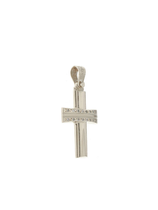 Q-Jewellery Women's White Gold Cross 14K