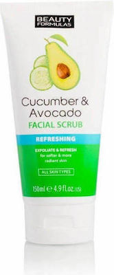 Beauty Formulas Cucumber & Avocado Scrub Προσώπου 150ml