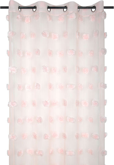 Curtain With Grommets S-F Pompinou Poudre 140x260cm