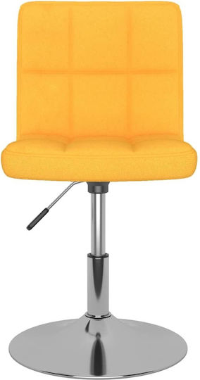 Stool Bar with Back & Adjustable Height Yellow 6pcs 40x43x71-85.5cm