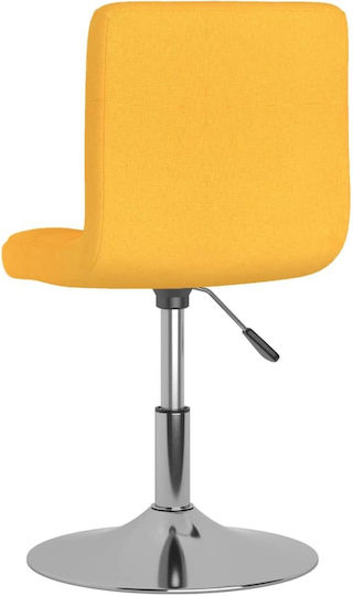 Stool Bar with Back & Adjustable Height Yellow 6pcs 40x43x71-85.5cm